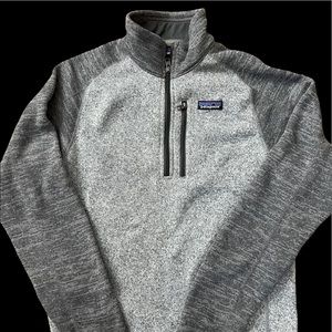 Patagonia Womens Small 1/4 Zip Better Sweater Grey Amazing.